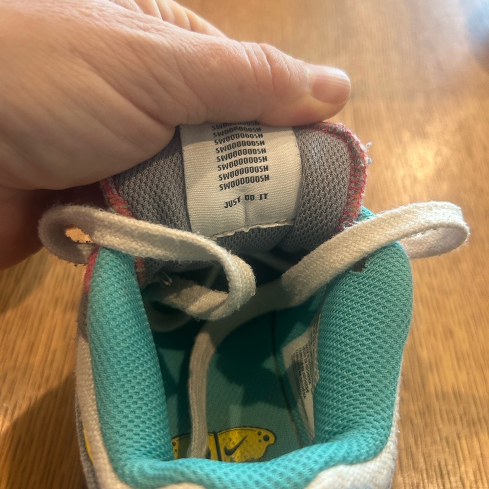 Nike Kids' Gray, Blue, and Yellow Sneakers - Picture 7 of 9